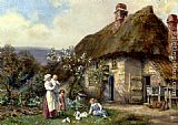 Cottage Wall Art - In A Cottage Garden